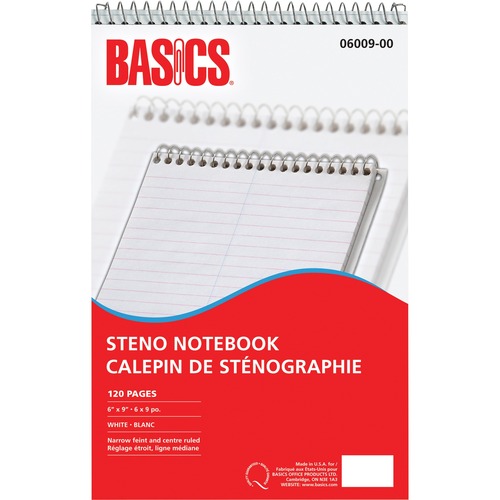 Basics® Steno Notebook 6" x 9" 120 pages